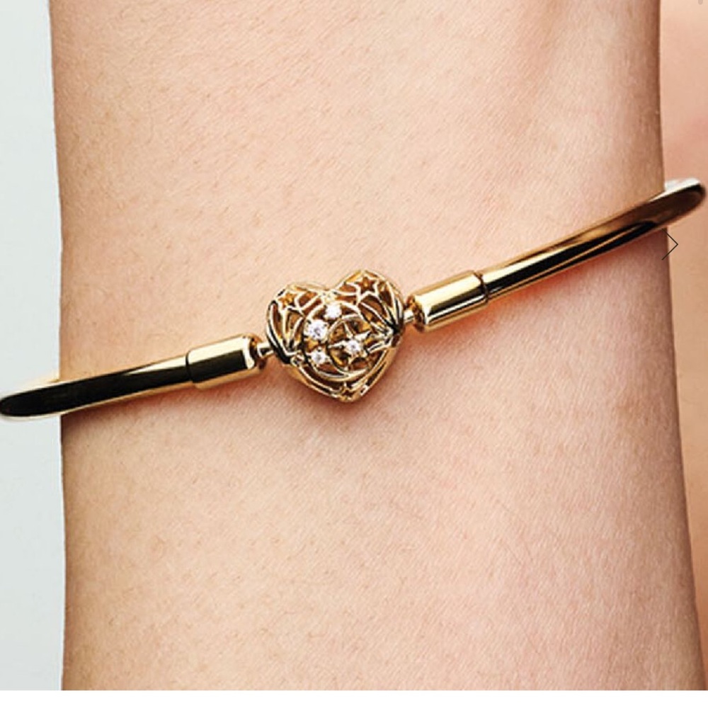 Authentic 14k gold plated pandora Bangle
